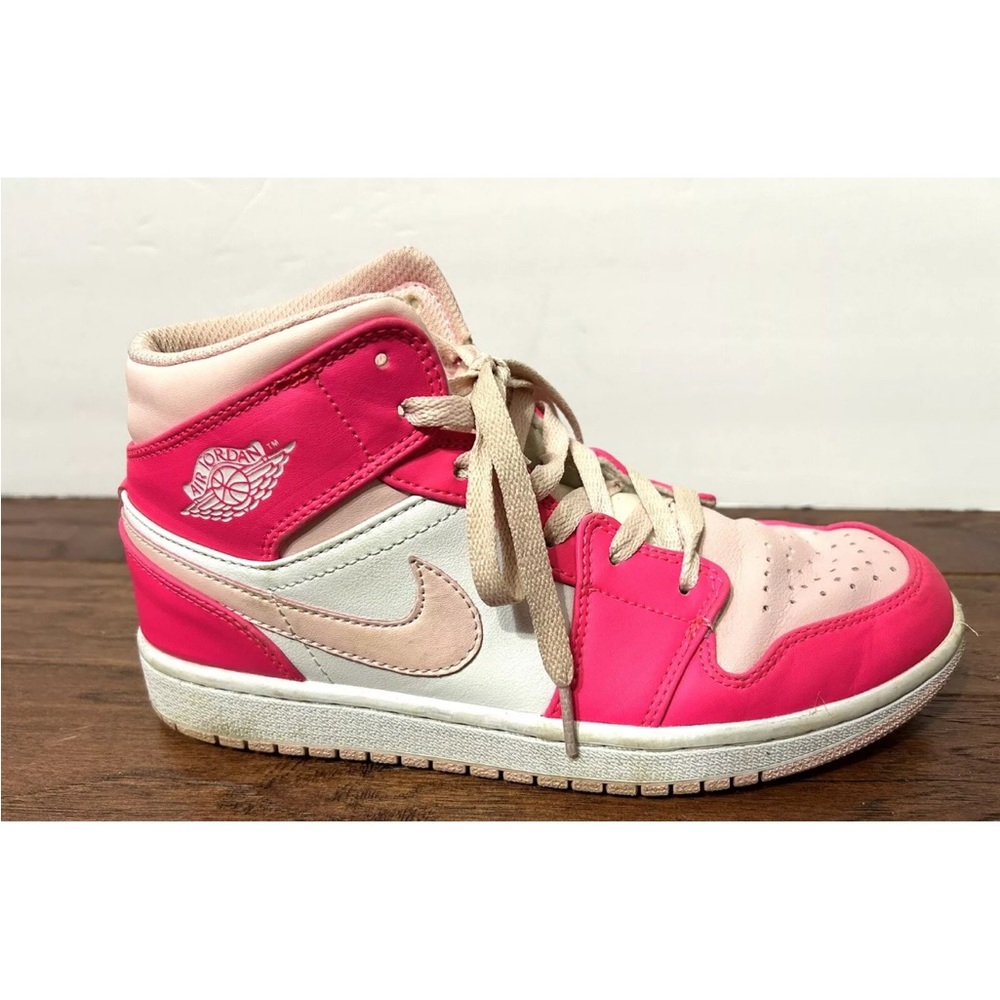 Nike Air Jordan‎ 1 Mid Fierce Pink size 7 Barbie Sneakers shoes - Picture 9 of 15
